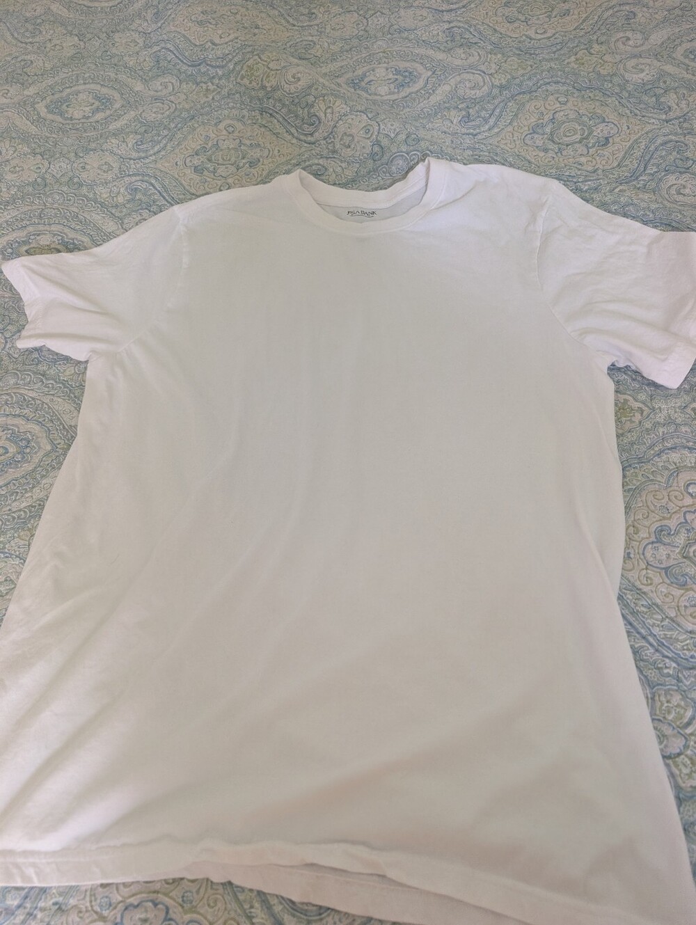 Jos A Bank Plain White cotton tee LARGE